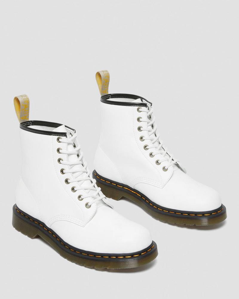 Men's Dr Martens Vegan 1460 Kemble Lace Up Boots White | AU 546DFM